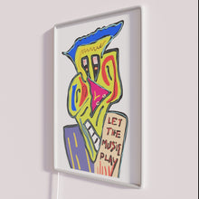 Load image into Gallery viewer, Vibrant LED neon sign featuring musical notes in colorful display