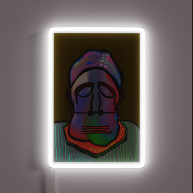 RGB Neon Sign with Moving Music Notes Art Design