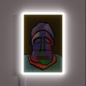 RGB Neon Sign with Moving Music Notes Art Design