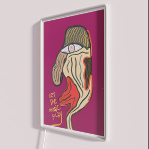 Neon Music Wall Sign with Vibrant RGB Color Changing Lighting