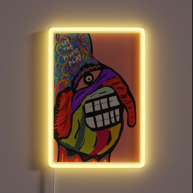 Let the Music Play Vibrant RGB LED Lighted Neon Sign