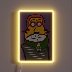 Add vibrant color to your space with this musical sign.