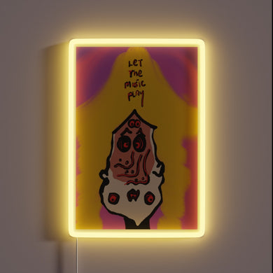 Vibrant RGB neon sign that lets the music live on.