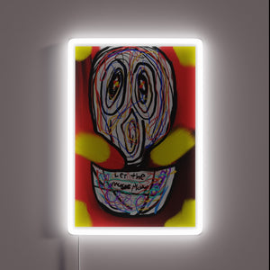 Colorful RGB Neon Sign: Let the Music Play Forever Vibes