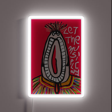 RGB neon sign with musical notes to create ambiance freely
