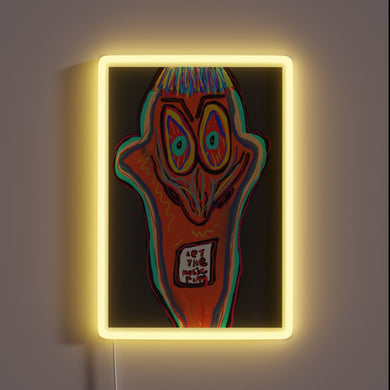 Vibrant RGB LED light box featuring musical notes and symbols.
