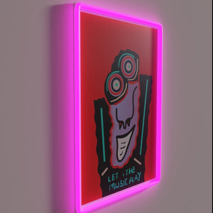 Let the Music Play Vibrant RGB LED Neon Wall Sign