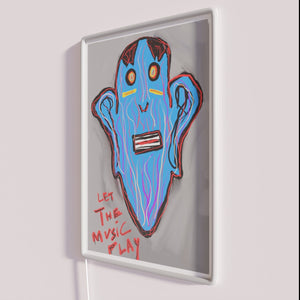 Add vibrant ambiance to your space with this music neon sign