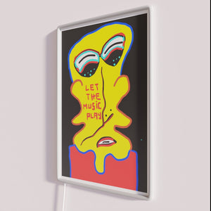 Vibrant Music Neon Sign with Color-Changing LED RGB Display