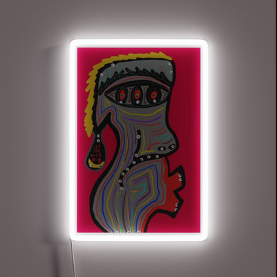Eye-catching RGB neon sign with musical notes in mesmerizing light