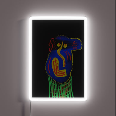 Electric glow neon sign, featuring vibrant RGB music-inspired design elements.