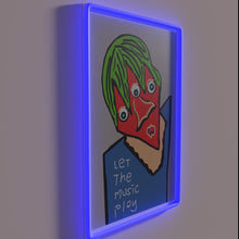 Load image into Gallery viewer, Let the Music Play Vibrant RGB LED Wall Decor Sign