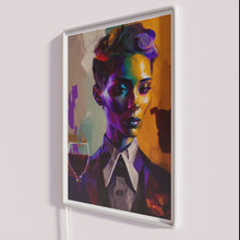 Load image into Gallery viewer, Retro LGBTQ+ Bar Decoration, Rainbow Colored Wine Enthusiasts Sign Gift.