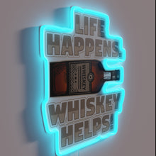Load image into Gallery viewer, Cheerfully illuminate your space with humorous whiskey drinking encouragement quote.