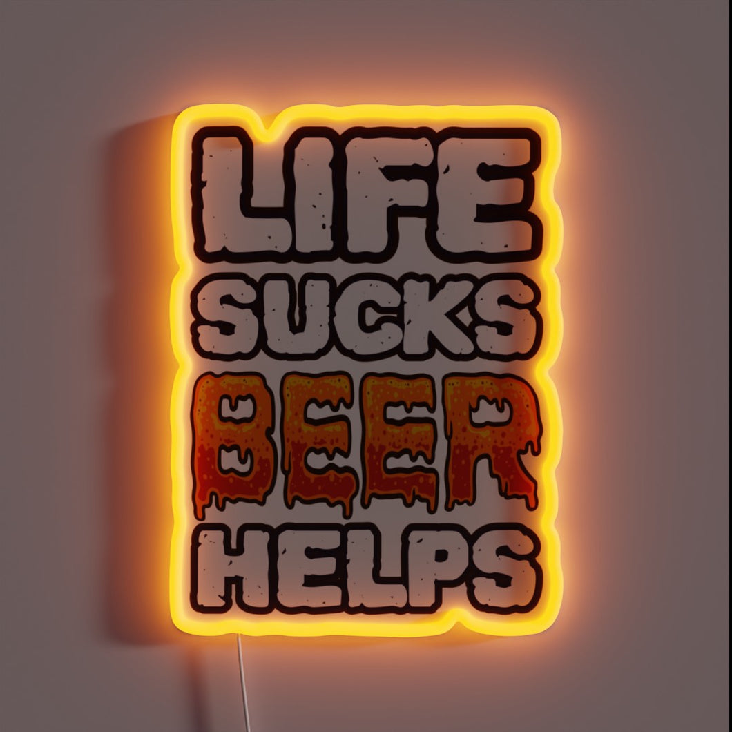 Add humor to your space with this beer quote sign