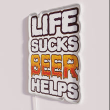 Load image into Gallery viewer, Fun RGB Neon Wall Sign with Humorous Drinking Motivational Quote