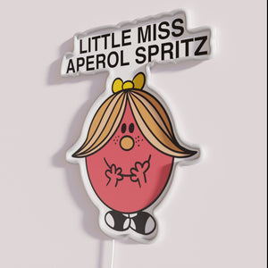 Neon Aperol Spritz Cocktail Sign, Vibrant Bar Decor Illumination
