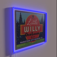 Load image into Gallery viewer, Eye-catching RGB Neon Sign featuring Little Willy Beer Logo Design