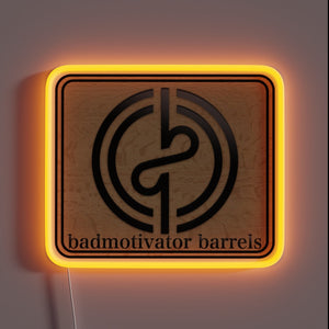 RGB Neon Sign with Embossed Name and Colorful Logo Display