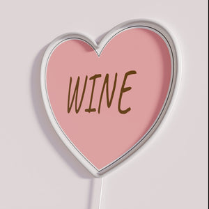 Vibrant wine lover's decorative bar sign with colorful LED lighting accents.