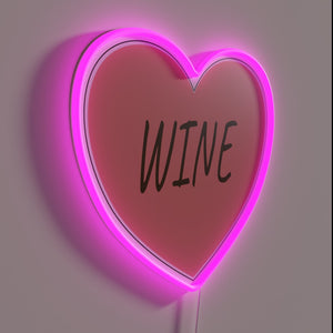 Brighten up your space with colorful love wine neon ambiance.