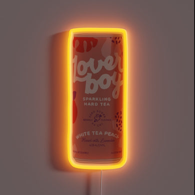 Vibrant RGB neon sign for Lover Boy Hard Tea lovers.