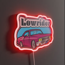 Load image into Gallery viewer, Lowrider Chevy Impala RGB neon sign, side view lit showing the depth of the acrylic sign