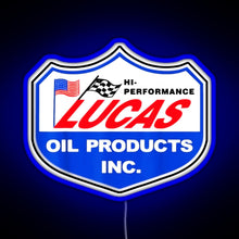 Load image into Gallery viewer, Lucas Oil Racing RGB neon sign blue