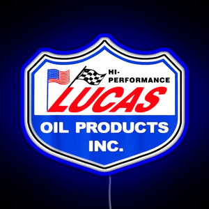 Lucas Oil Racing RGB neon sign blue