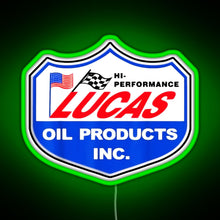 Load image into Gallery viewer, Lucas Oil Racing RGB neon sign green