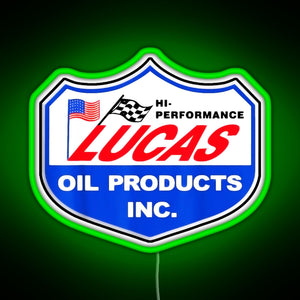 Lucas Oil Racing RGB neon sign green