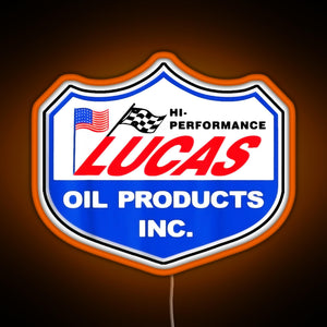 Lucas Oil Racing RGB neon sign orange