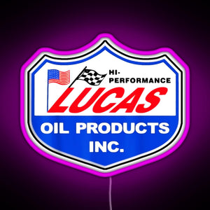 Lucas Oil Racing RGB neon sign  pink