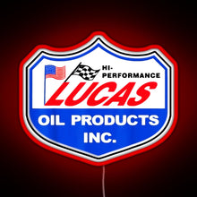 Load image into Gallery viewer, Lucas Oil Racing RGB neon sign red