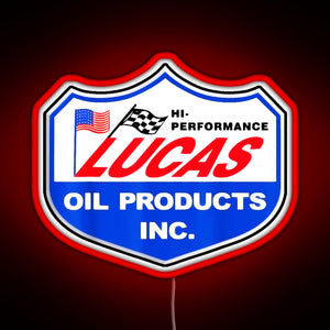 Lucas Oil Racing RGB neon sign red