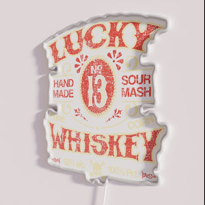 Vintage Distressed Whiskey Bar Decorative Faded LED Neon Sign Illumination