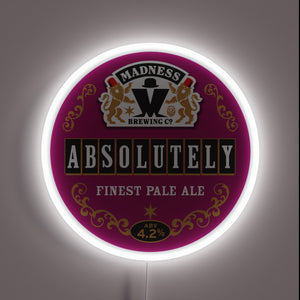 Neon Madness Beer Sign with Vibrant RGB Color Changing Lights