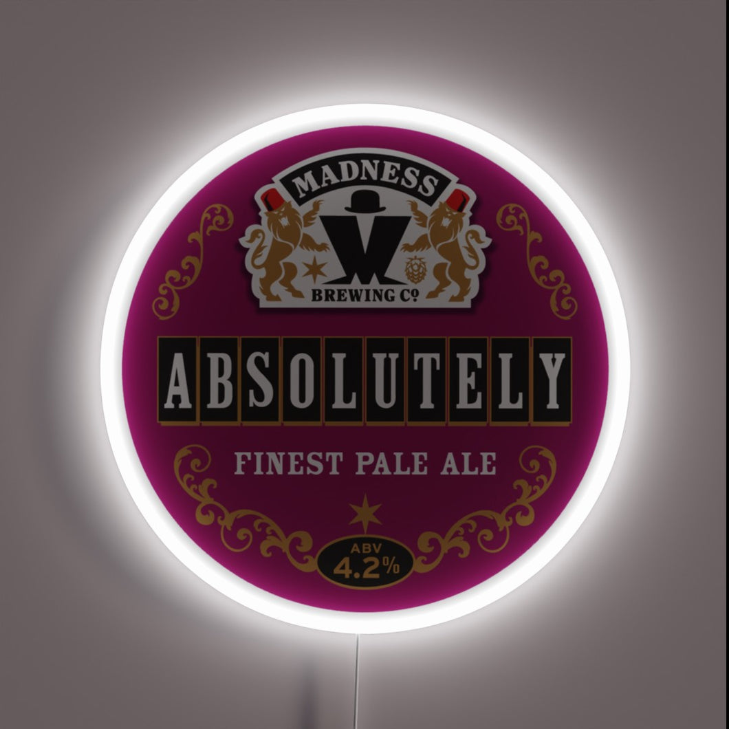 Neon Madness Beer Sign with Vibrant RGB Color Changing Lights