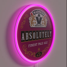 Load image into Gallery viewer, Crazy Beer Lover&#39;s Dream, Neon Lit RGB Wall Art Sign
