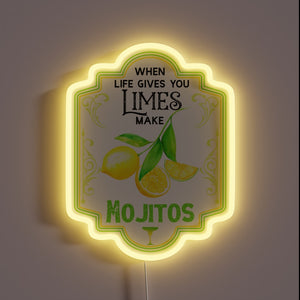 Neon bar decoration for home with colorful cocktail vibes lighting.