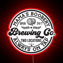 Load image into Gallery viewer, Mama s Boobery Brewing Co Funny Breastfeeding For New Mom RGB neon sign red