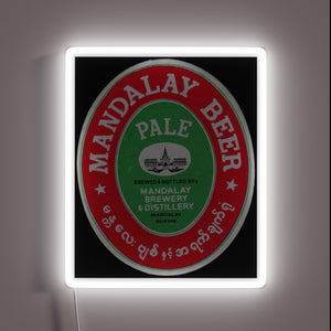 Mandalay Beer LED Neon Sign with Vibrant RGB Color Scheme