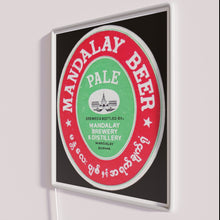 Load image into Gallery viewer, RGB Neon Beer Sign with Mandala Design and Colorful Accents