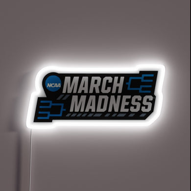 March Madness neon sign — game time vibes.