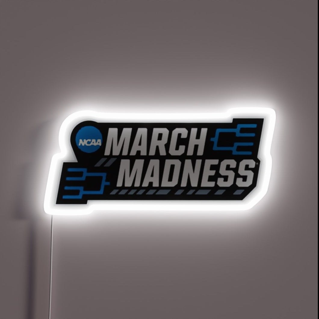 March Madness neon sign — game time vibes.