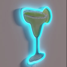 Load image into Gallery viewer, Margarita RGB neon sign, side view lit showing the depth of the acrylic sign