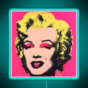 Marilyn RGB neon sign lightblue 