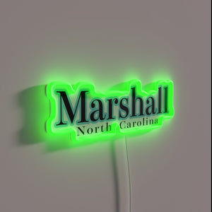 Authentic Retro Style LED Neon Sign for Marshall NC Home Decor