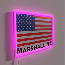 Load image into Gallery viewer, RGB Neon Sign Featuring Iconic Marshall NC USA City Map