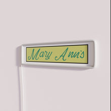 Load image into Gallery viewer, Neon bar decor with vibrant color changing Mary Ann&#39;s sign